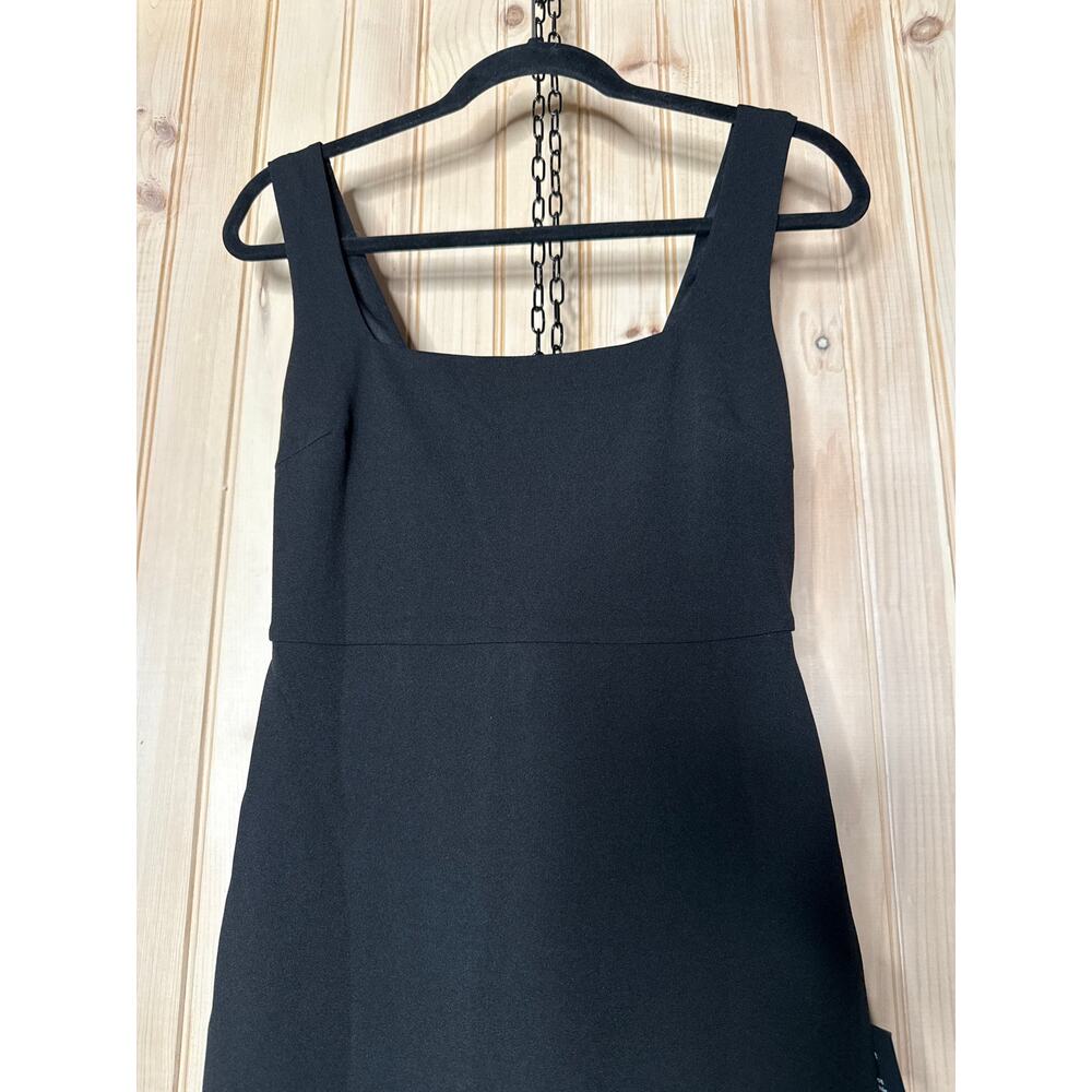 NWT Lulus Moment Maker Black Square Neck Trumpet Midi Dress Party Elegant Size S - Picture 4 of 8